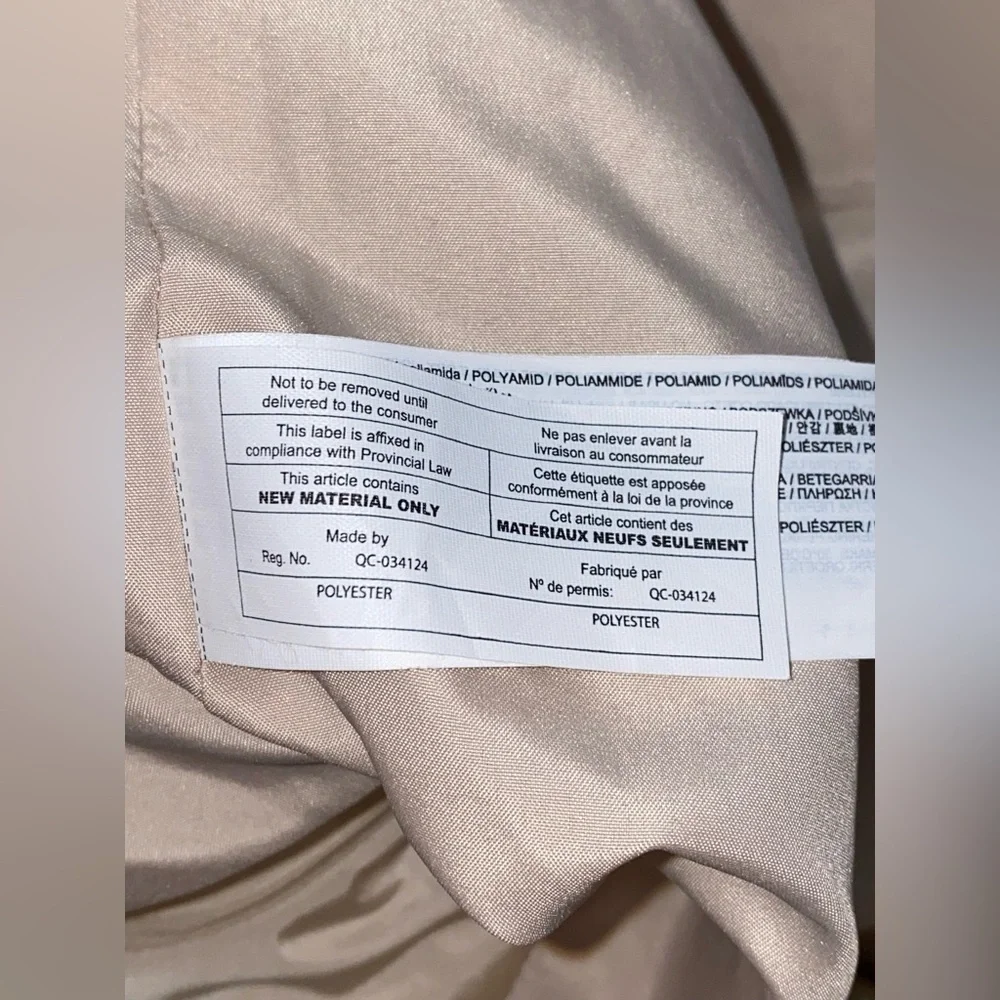 MANGO MNG Hooded Long Puffer Vest women’s Small S champagne double front zipper - Picture 11 of 16